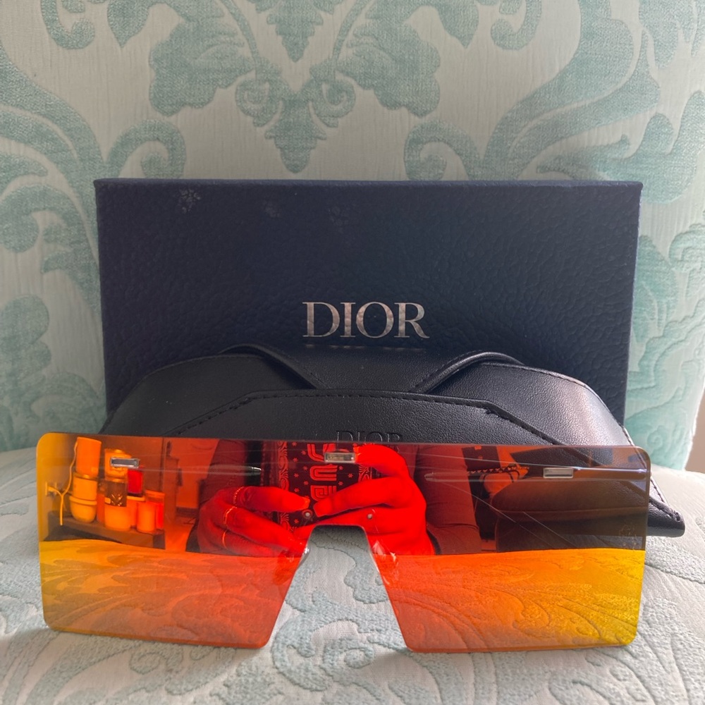 CHRISTIAN DIOR Mirrored Orange/Yellow Sunglasses!